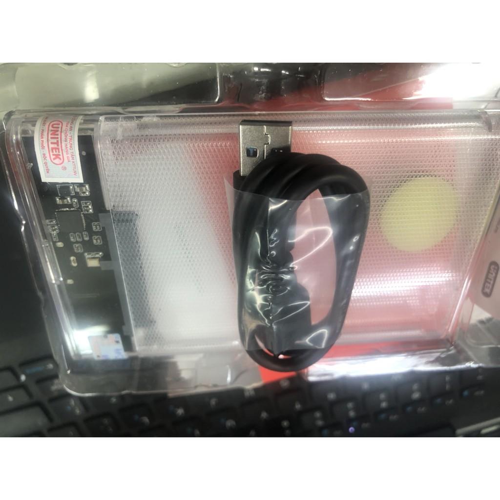 HDD Box 2.5 USB 3.0 SATA Unitek S1103A - Trong Suốt - Hàng Chính Hãng