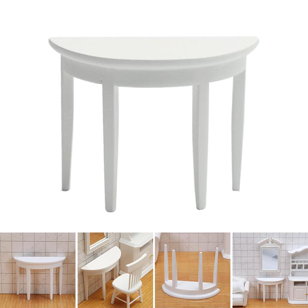 1/12 Dollhouse Miniature Furniture Toy Mini Semicircle Table Toy Decorative