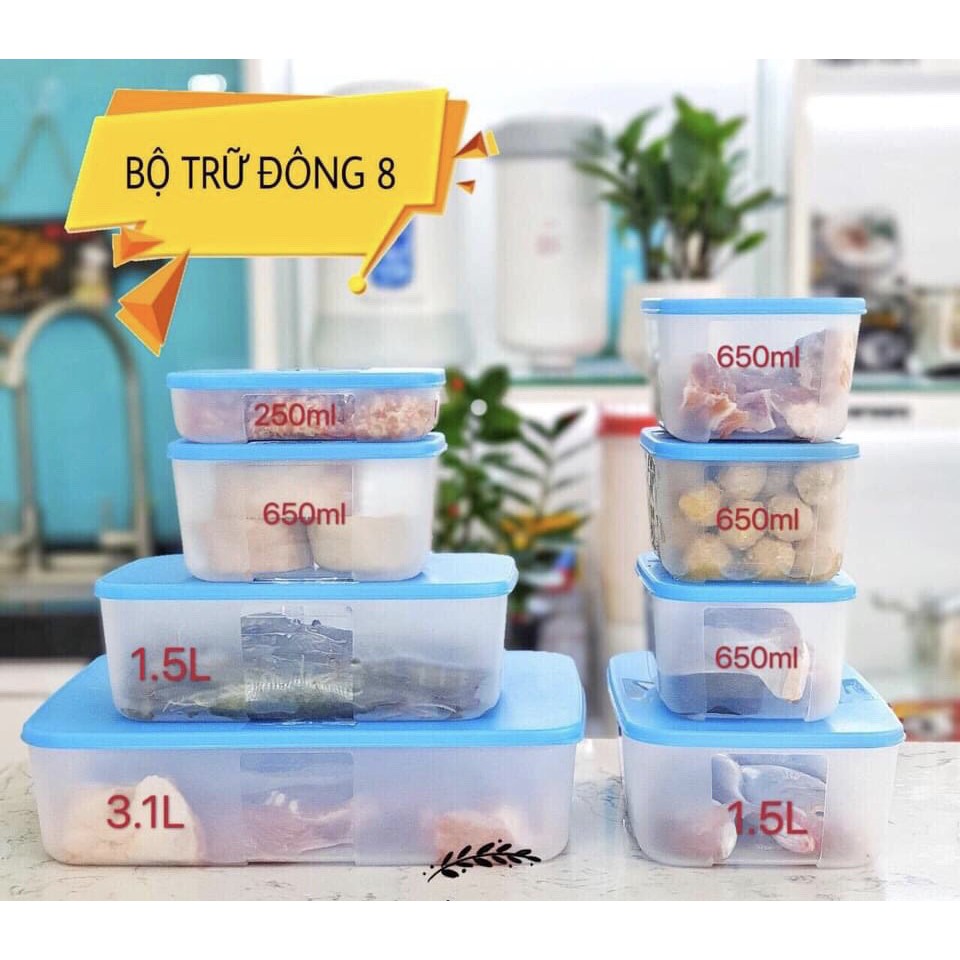 BỘ HỘP TRỮ ĐÔNG 8 TUPPERWARE
