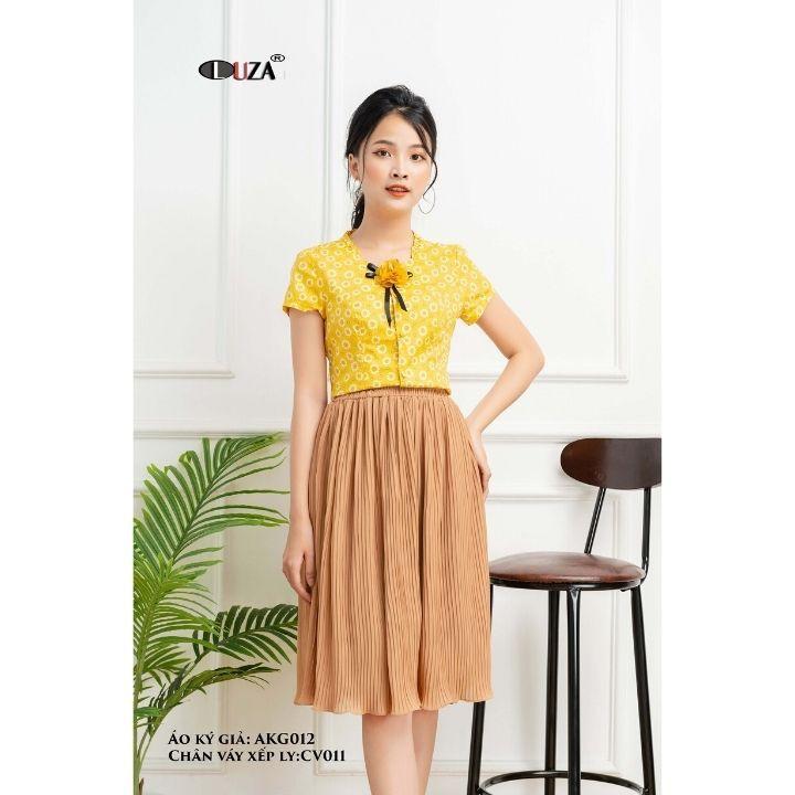 Chân váy xếp ly - Đen - Size S(40-47kg)