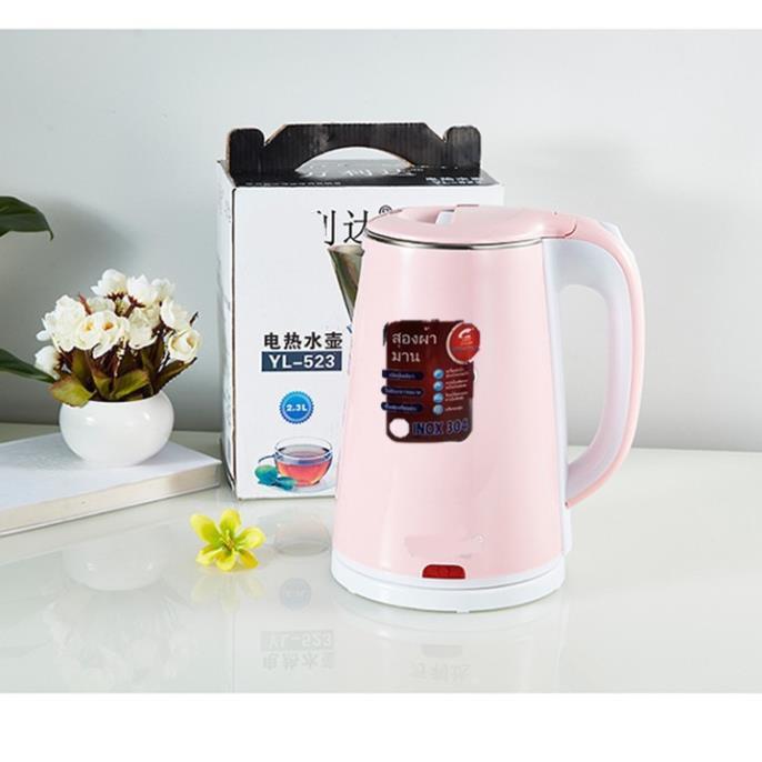 Ấm Siêu Tốc JipLai Thái Lan 2.5L, 2 Lớp Cách Nhiệt , Hàng Chuẩn Thái Lan Cao Cấp, Giao Màu Ngẫu Nhiên, Bảo Hành 12 Tháng