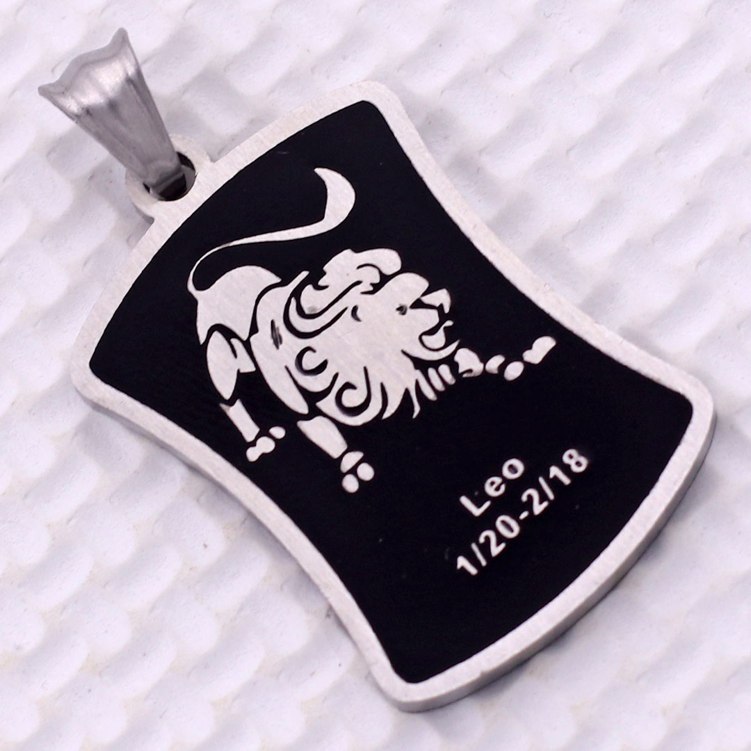 Mặt dây chuyền Hải Sư - Leo inox kèm vòng cổ dây chuyền inox + móc inox, Cung hoàng đạo