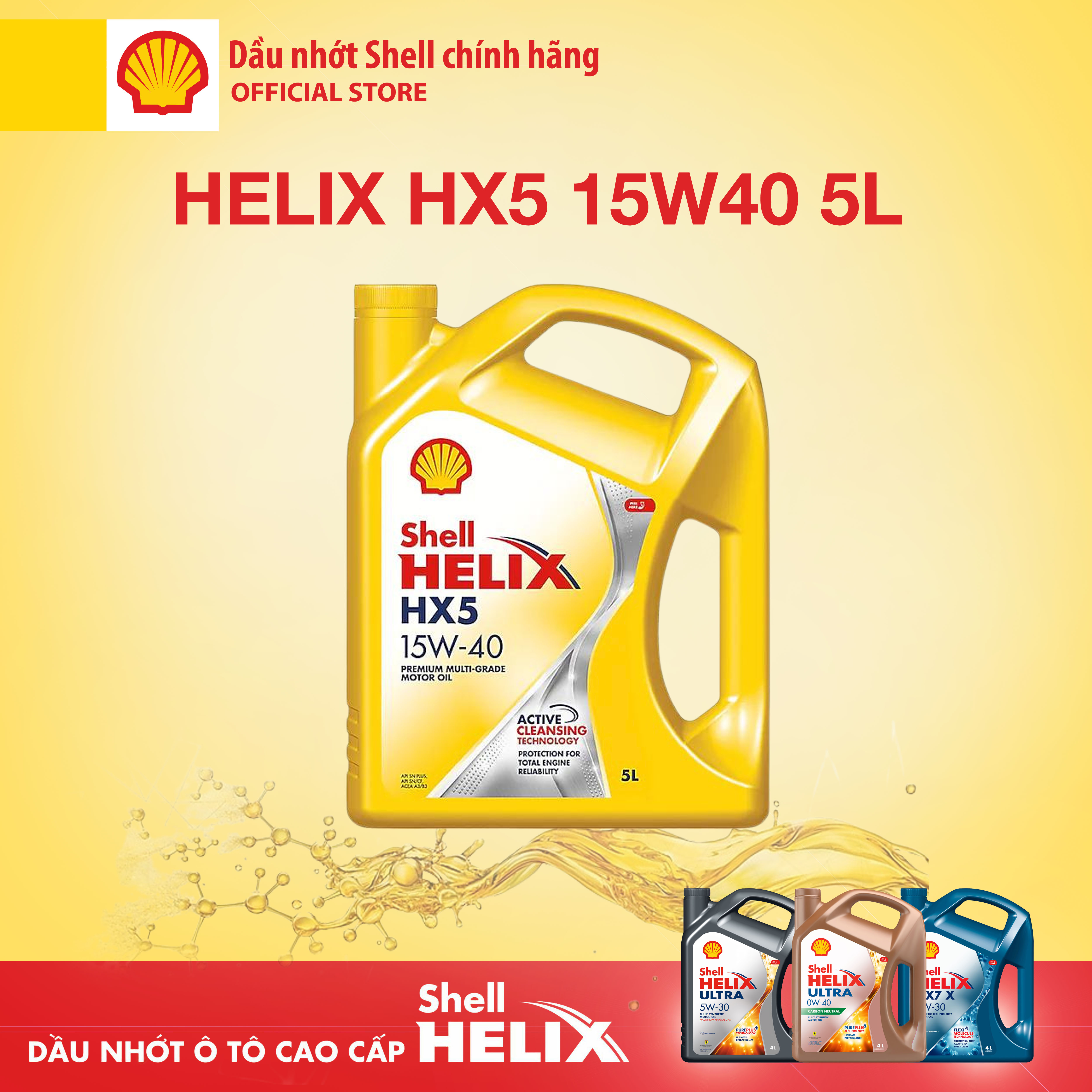 Dầu nhớt xe hơi cao cấp Helix HX5 SN 15W40 5L
