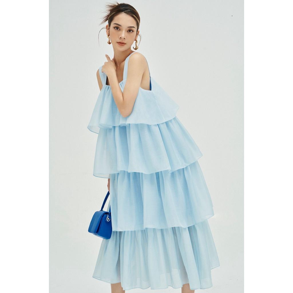 Đầm Rosline organza 4 tầng xòe freesize quyến rũ nữ tính thiết kế cao cấp đi chơi đi tiệc gợi cảm