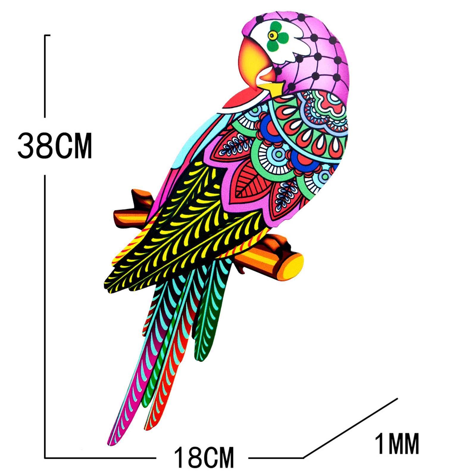 Bird Wall Art Decor Ornament Bird Model Iron Colorful Birds for Balcony Fence