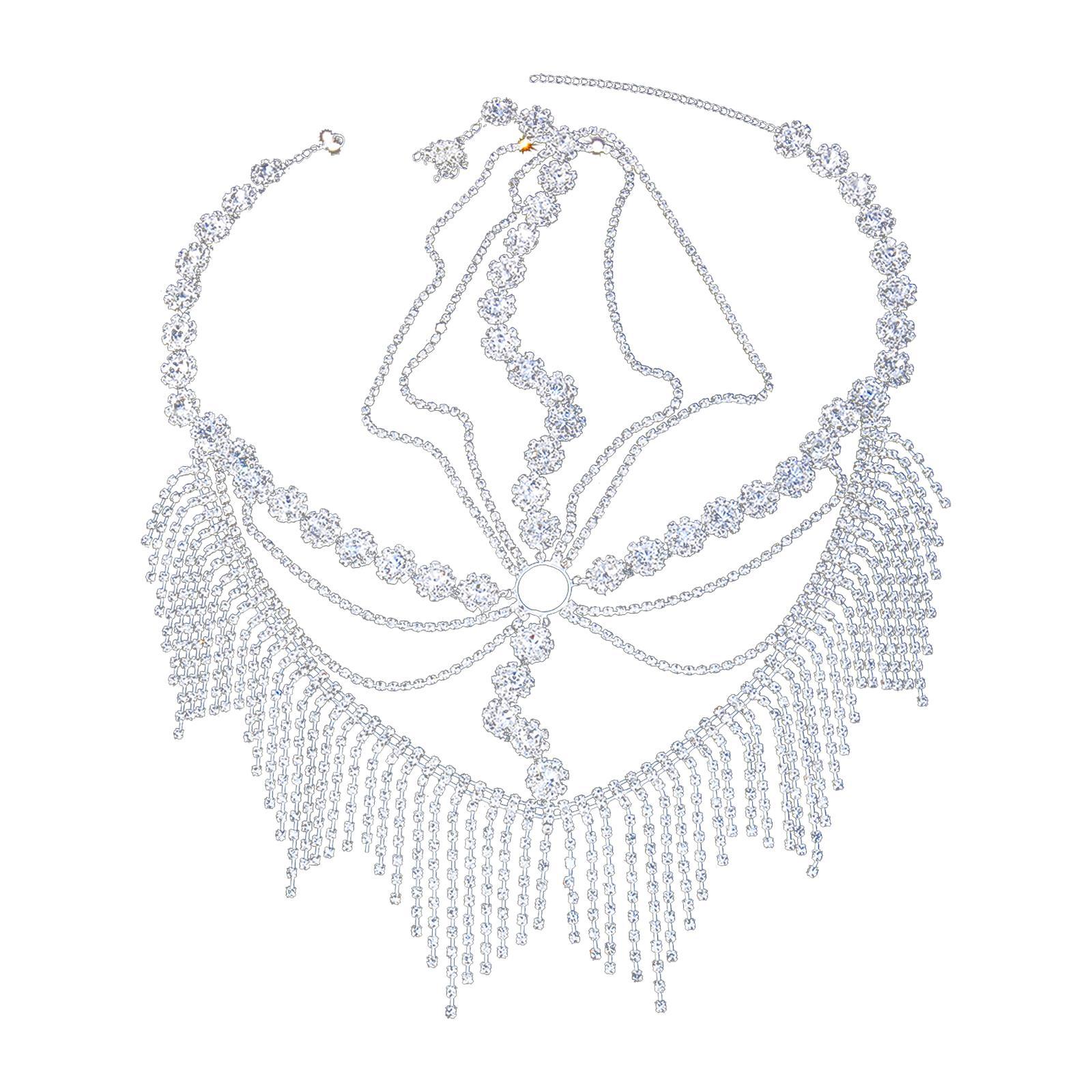 Chain Tassel  Rhinestone  for Nightclub