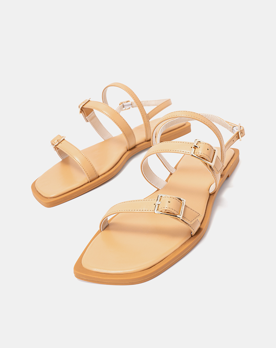 Giày Sandal Nữ 1cm Thời Trang JUNO Dây Phối Khoá SD01118