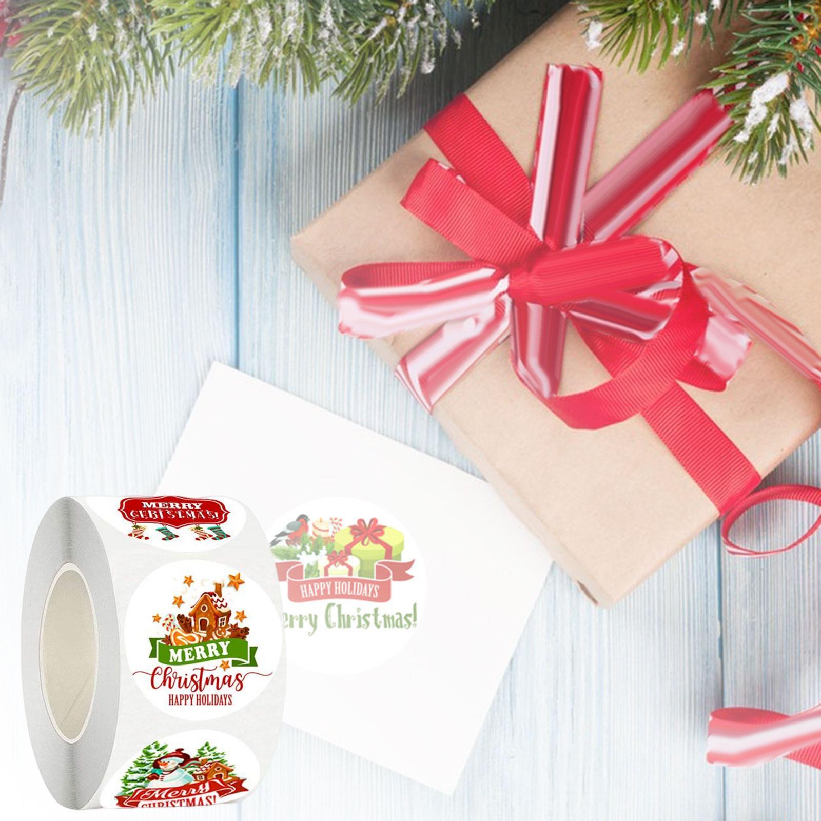 Christmas Stickers Party Supplies Seals 1.5" for Book Bags Wrapping Gift