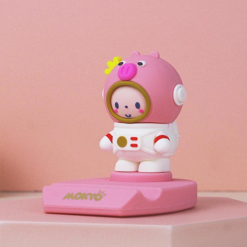 Giá Đỡ Điện Thoại/Máy Tính Bảng Để Bàn Họa Tiết Hoạt Hình Phi Hành Gia Dễ Thương