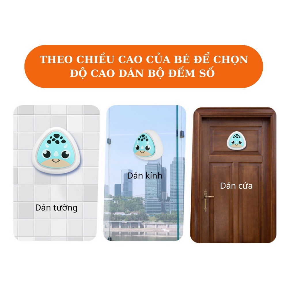 Chuông bấm tăng chiều cao đồ chơi vận động bật nhảy cho bé có đếm số tiếng anh tặng kèm thước và pin