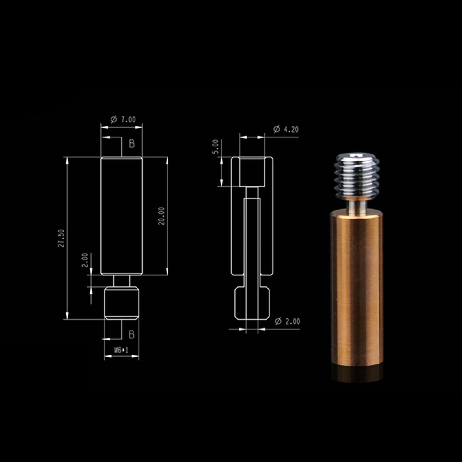 3D Printer Spare Parts Copper Titanium Bi Heatbreak for Ender 5 CR-10S