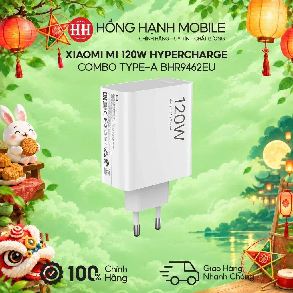Cốc Sạc Xiaomi Mi 120W HyperCharge Combo Type-A BHR9462EU - Hàng Chính Hãng