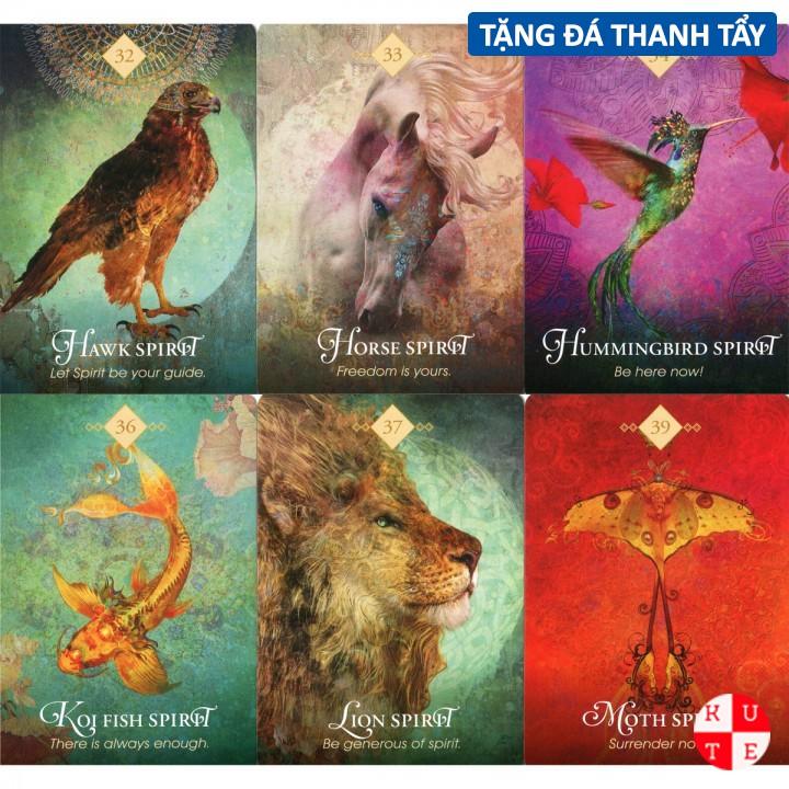 Bộ Bài Spirit Animal Oracle 68 Lá Bài Tặng File Tiếng Anh Và Đá Thanh Tẩy B4