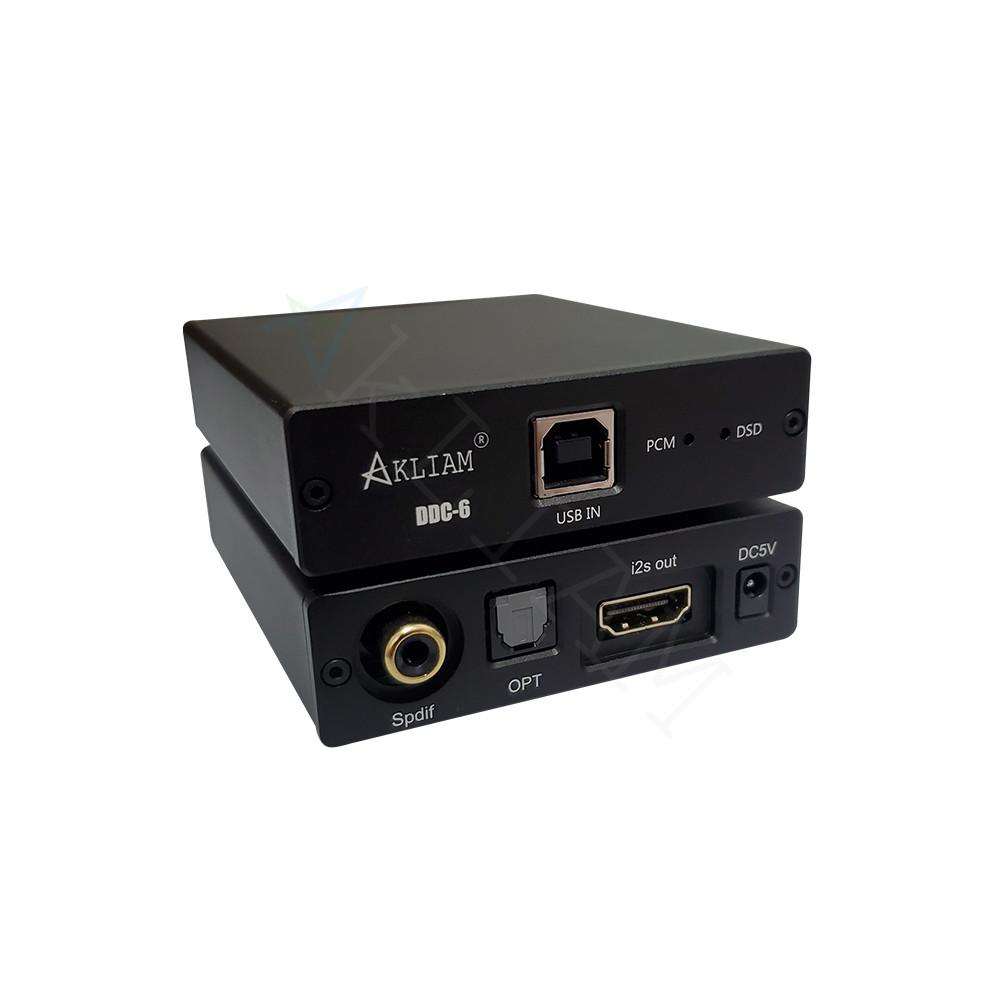 AkLIAM DDC-6 CCHD957 Thẻ âm thanh giao diện kỹ thuật số Xmos DSD256 PCM 384KHz I2S Bộ chuyển đổi âm thanh đầu ra