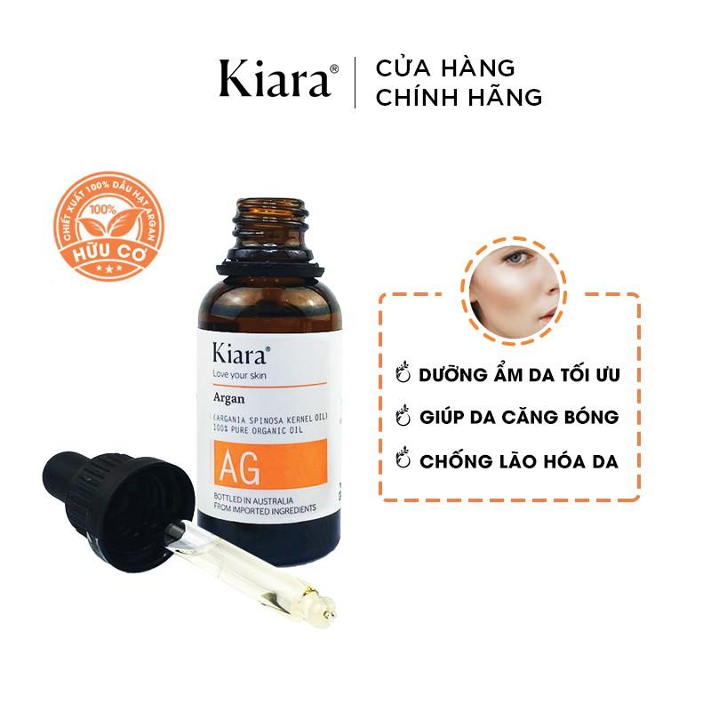 Bộ Đôi Chấm Mụn Tea Tree Oil 10 ml và Dưỡng Da Căng Bóng Kiara Argan Oil 30ml