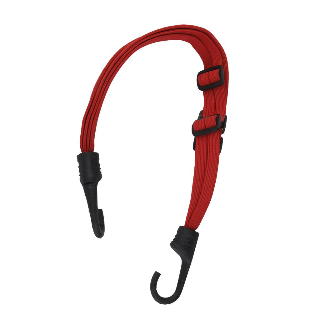 Red Motorcycle Cargo Luggage Helmet Mount Rope Strap Adjustable