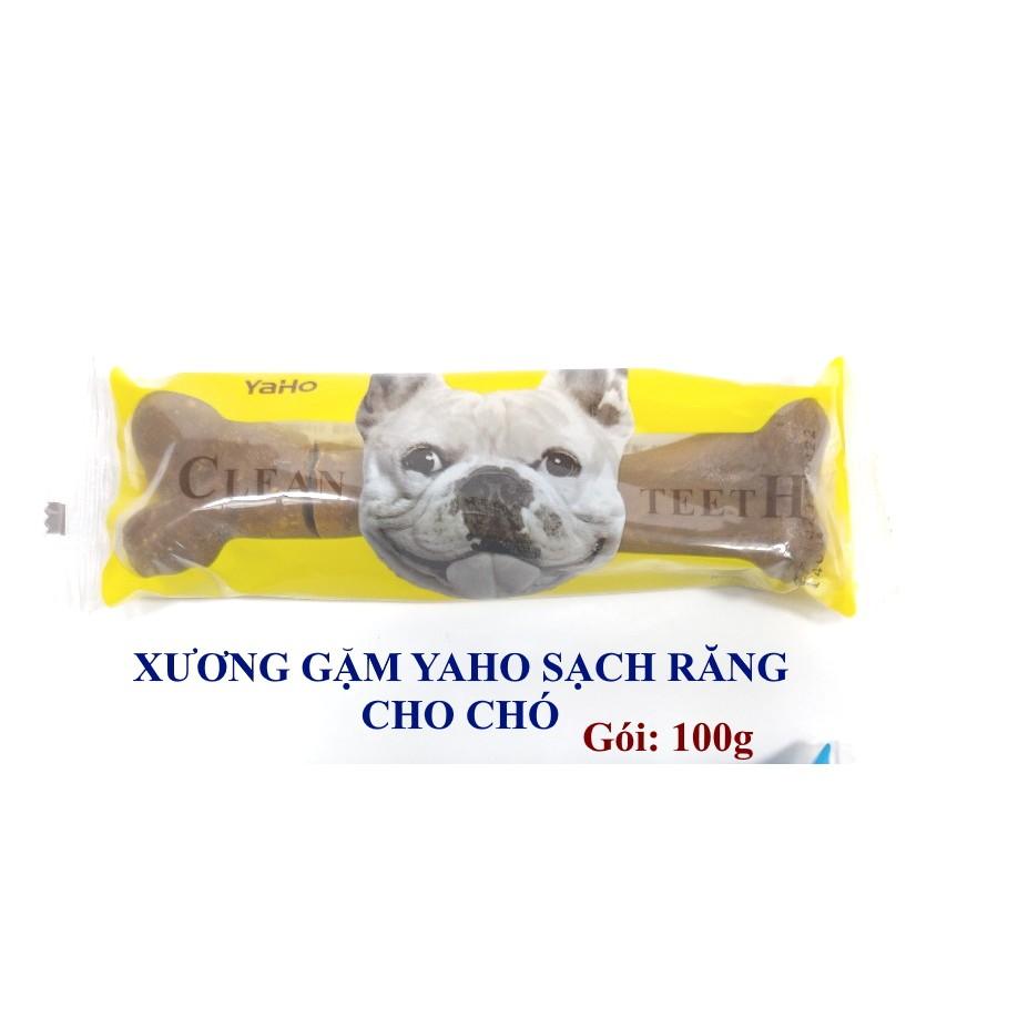 XƯƠNG GẶM CHO CHÓ THÚ CƯNG Yaho Clean Teeth Hình cục xương Gói 100g Giúp sạch răng Thơm miệng Loại bỏ mảng bám răng