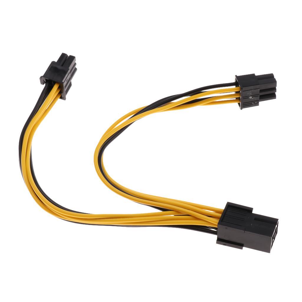 PCI-E 6-pin to 2x 6-pin Dual Power Splitter Cable Extension PCIE