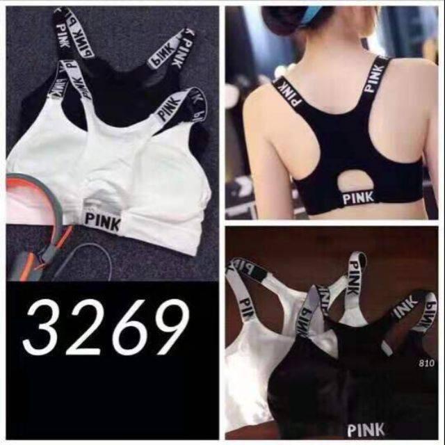 Áo bra tập gym quai to Pink 3269