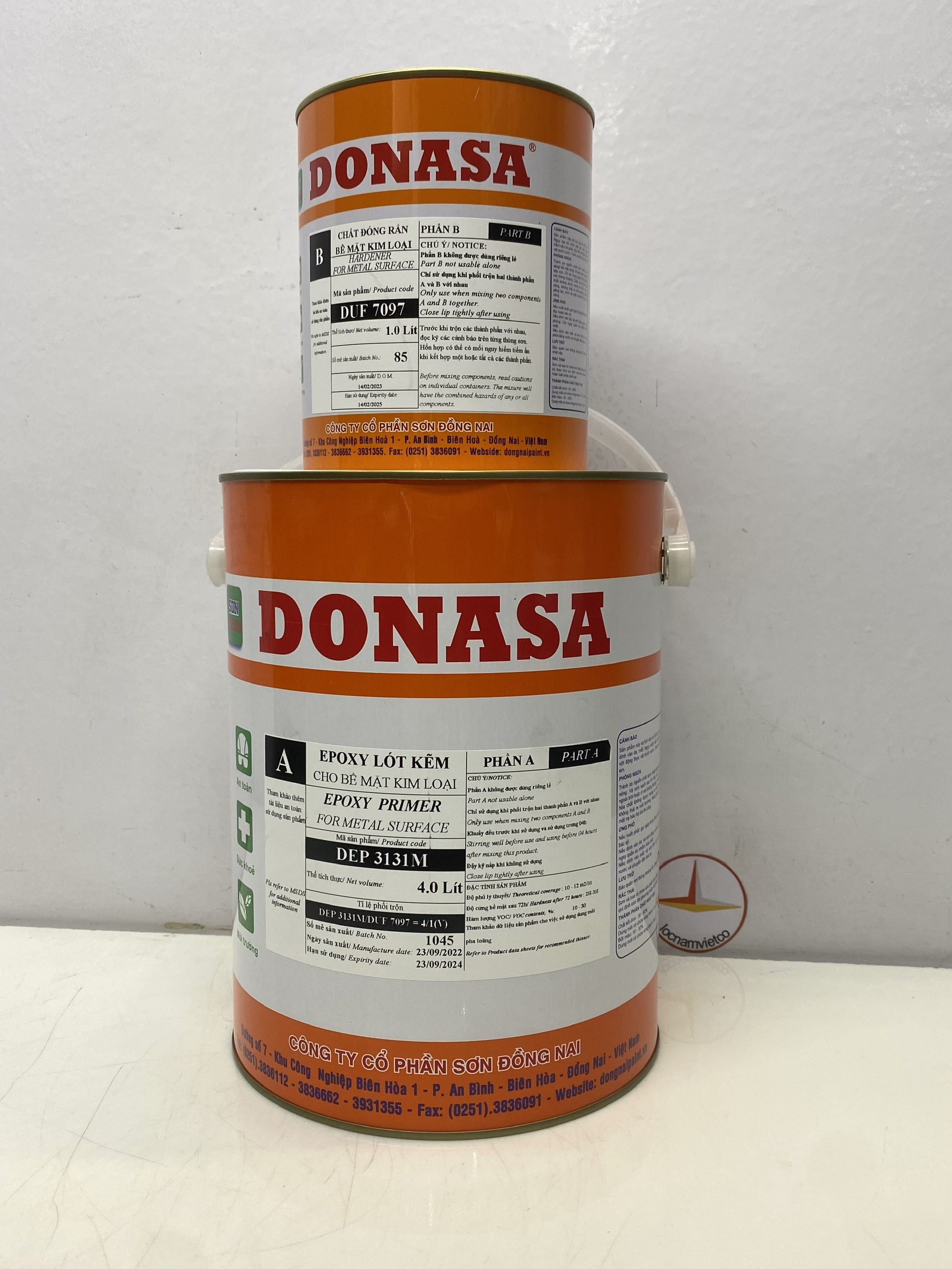 Sơn lót kẽm Epoxy Donasa DEP 3131M 5L/Bộ