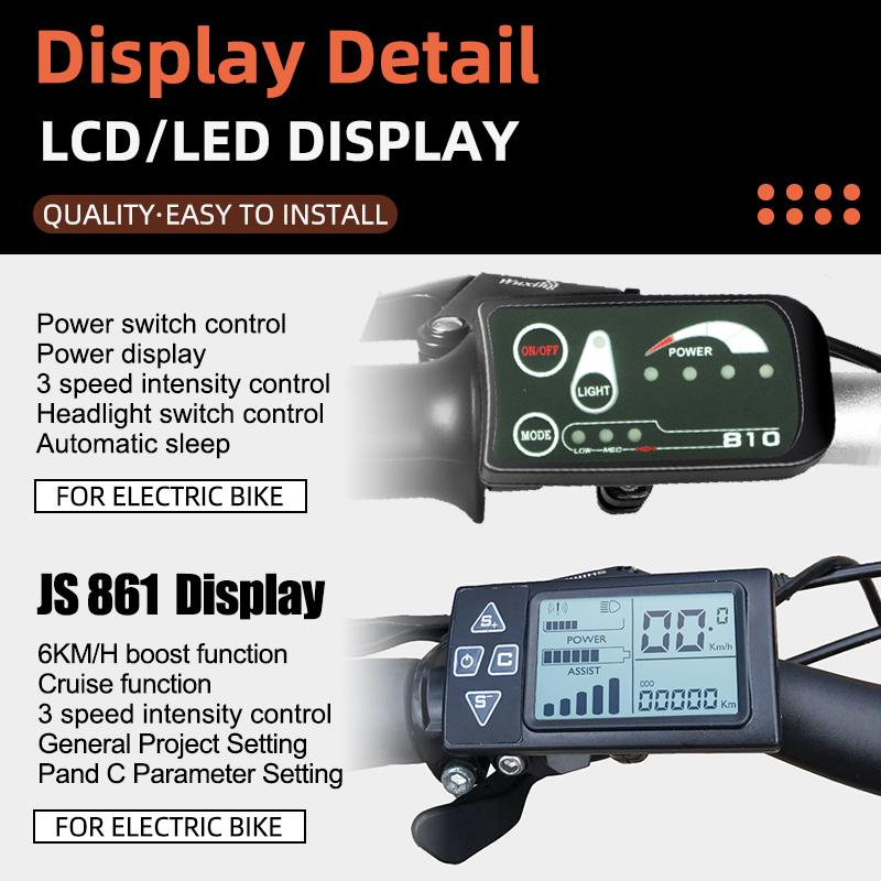 Bộ Xe Đạp Điện Có Pin 36V 350W Bộ Xe Đạp Điện Ebike 20 24 26 27.5 Inch 700C Phía Trước Phía Sau bánh Xe Điện Động Cơ Trung Tâm Color: 27.5inch front LCD Size: with 10Ah battery