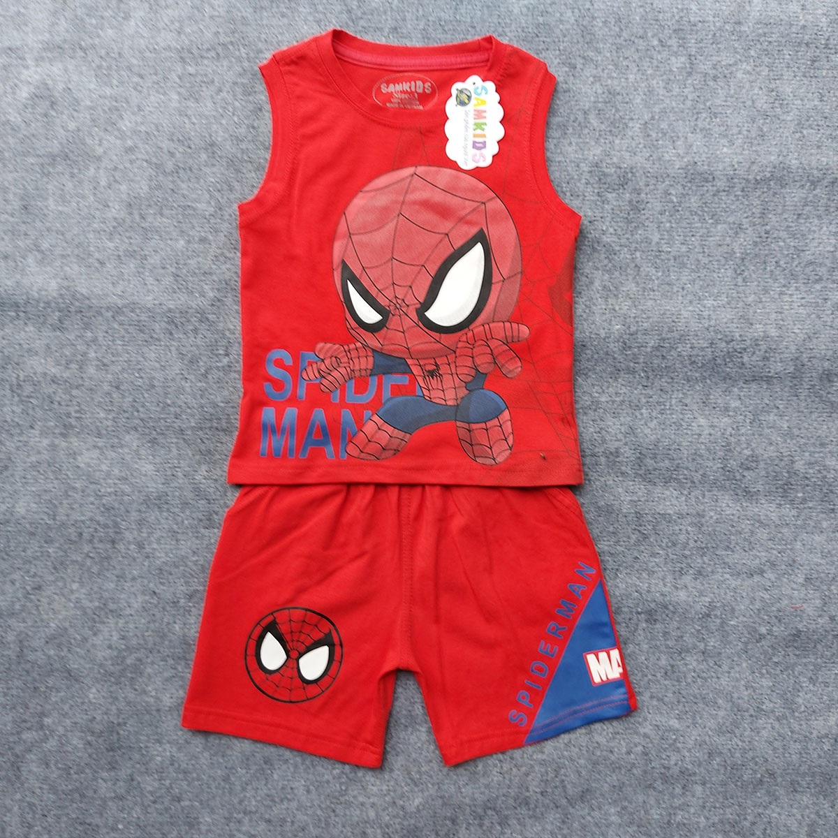 Bộ quần áo siêu nhân người nhện sát nách cho bé trai SN09 - Size 9