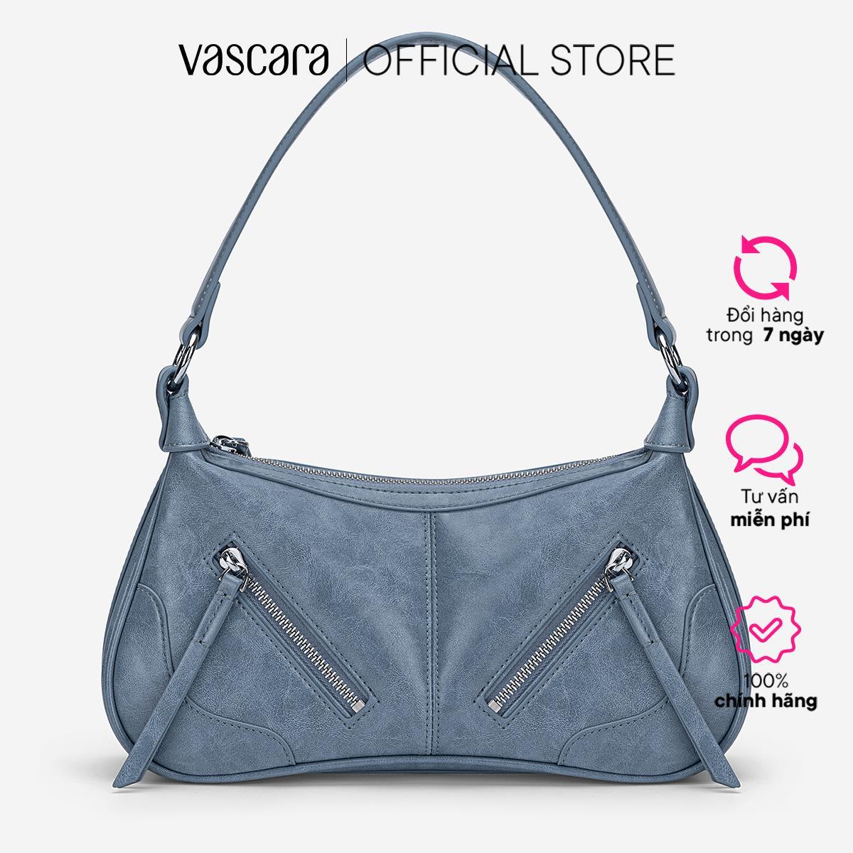 Vascara Túi Đeo Vai Nhấn Trang Trí Zipper - SHO 0275
