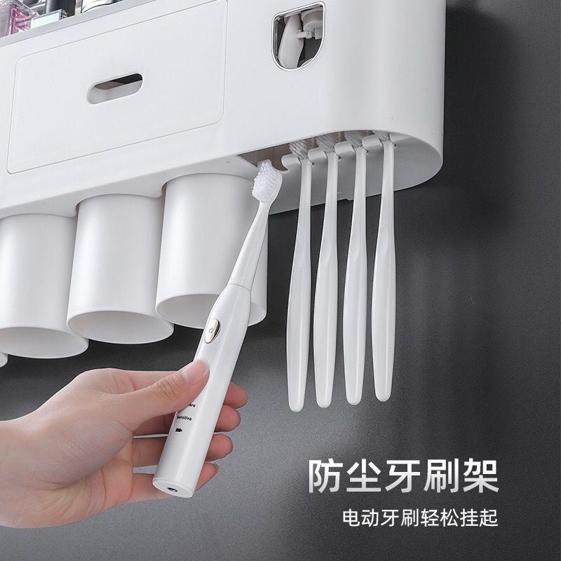 Kệ Để Đồ Nhà Tắm, Kệ Để Mỹ Phẩm, Nhả Kem Đánh Răng Tiện Ích Loại 3 Cốc