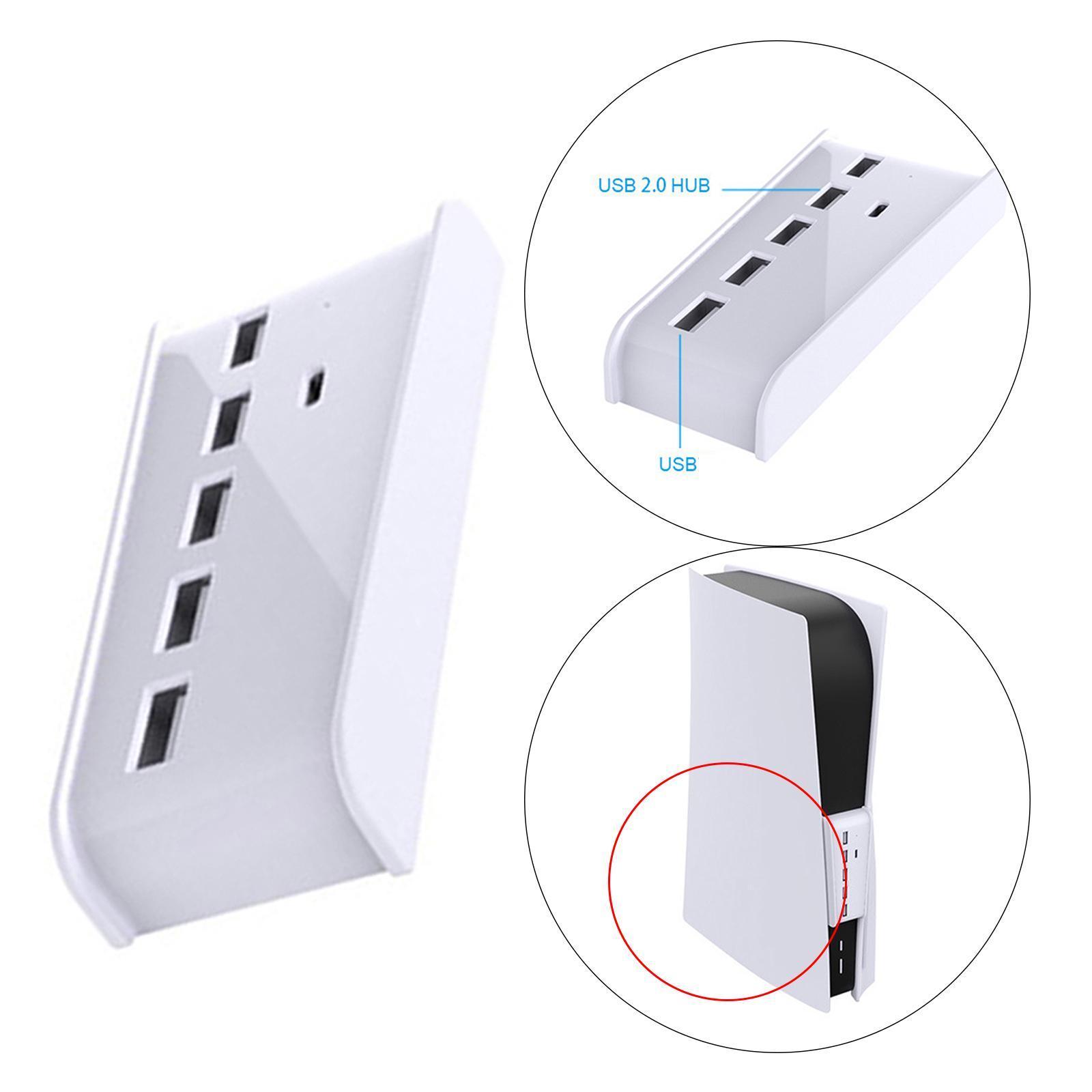 5 Port USB Hub for Game Console USB 2.0 Expansion Hub Splitter Adapter Parts