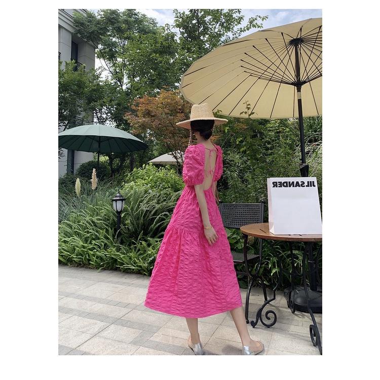Đầm maxi đi biển hở lưng, đầm dạo phố xinh xắn Tara Dress