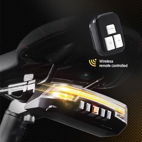 Đèn hậu xe đạp có thể sạc lại USB không dây đèn sau xe đạp từ xa rẽ phải trái Đèn báo hiệu phanh xe đạp thông minh 8 kiểu xe