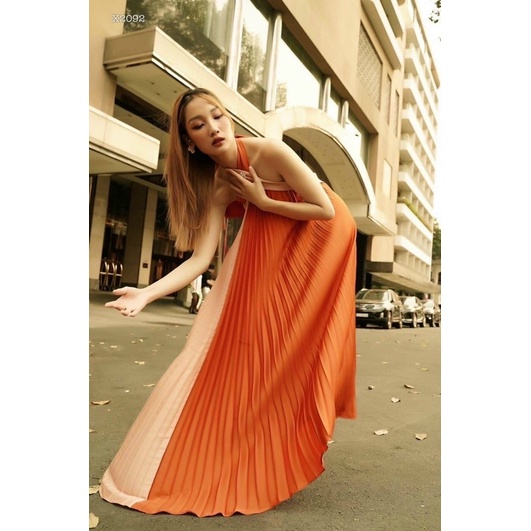 ĐẦM MAXI CỔ YẾM DẬP LY BIG SIZE - HẬU NGUYỄN STORE