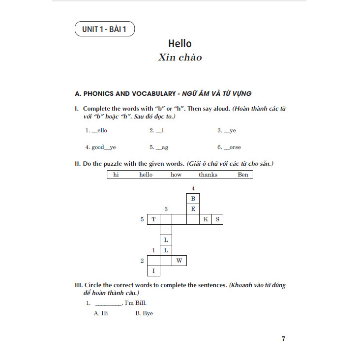 Bài tập dùng kèm tiếng anh 3
