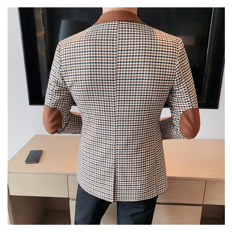 áo vest, áo vest nam phối caro cực chất và sang chảnh, có đệm 2 vai chất vải dày dặn đứng phom - H68