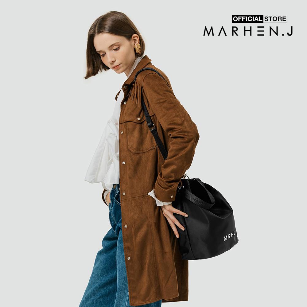 Marhen.J - Túi đeo vai chữ nhật nắp gập Manon MJ22DMANON-BK