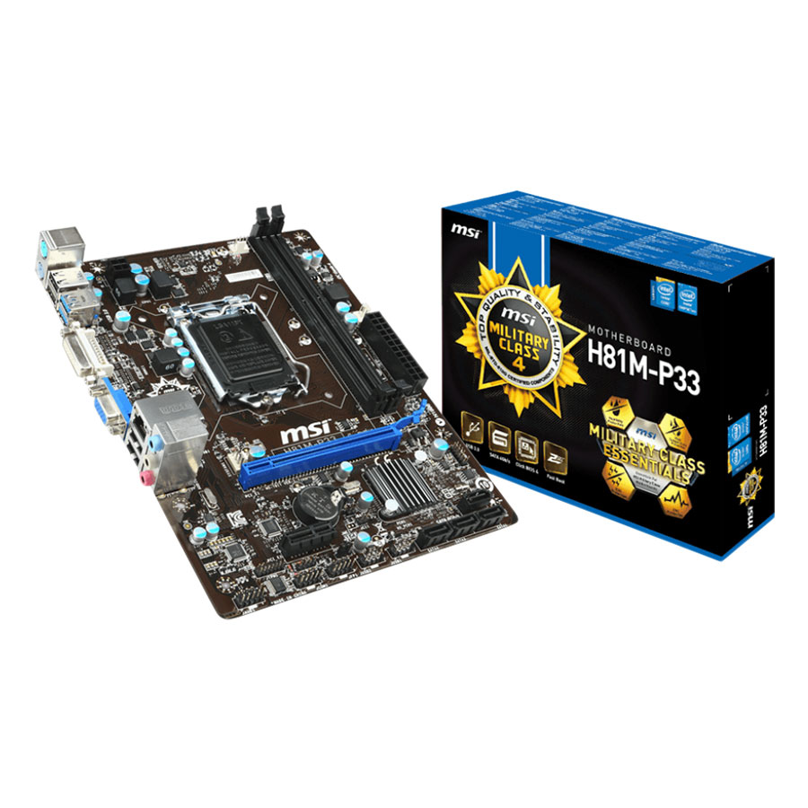 Bo Mạch Chủ Mainboard MSI H81M-P33 Socket 1150 - Hàng Chính Hãng