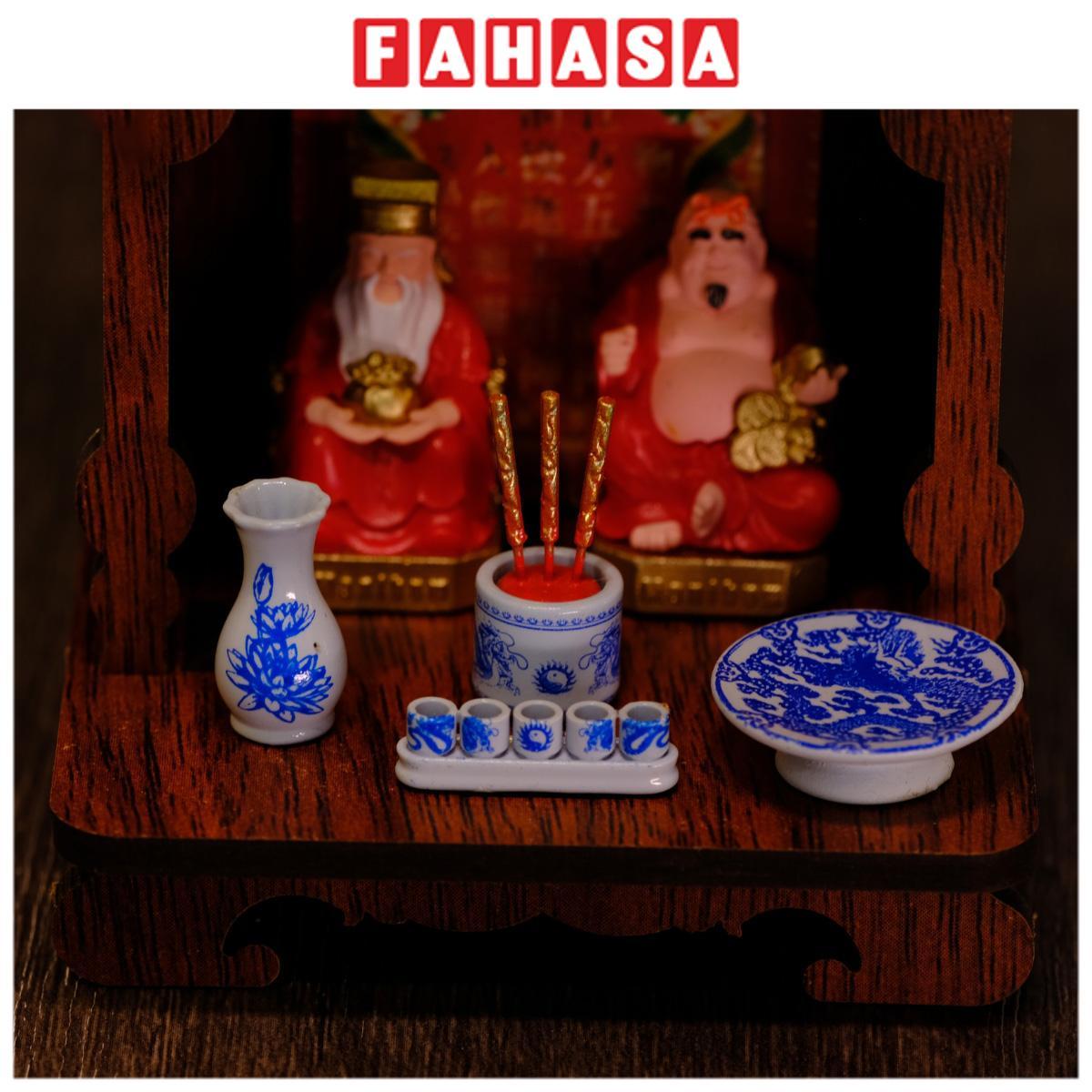 Mô Hình DIY - Bàn Thờ Thần Tài Thổ Địa - Song Long Chầu Nguyệt - Manihum BTN-01