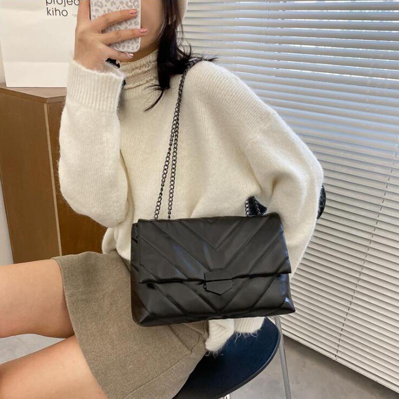 Mới Thường Đeo Túi Nữ Đơn Giản Thời Trang Túi Xách Nữ Túi Xách Nữ Thiết Kế Da PU Túi