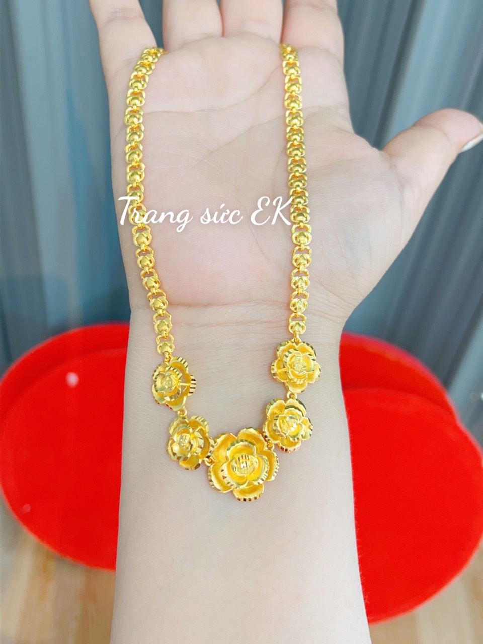 Dây chuyền mặt xoàn mạ 18.k cao cấp E.69