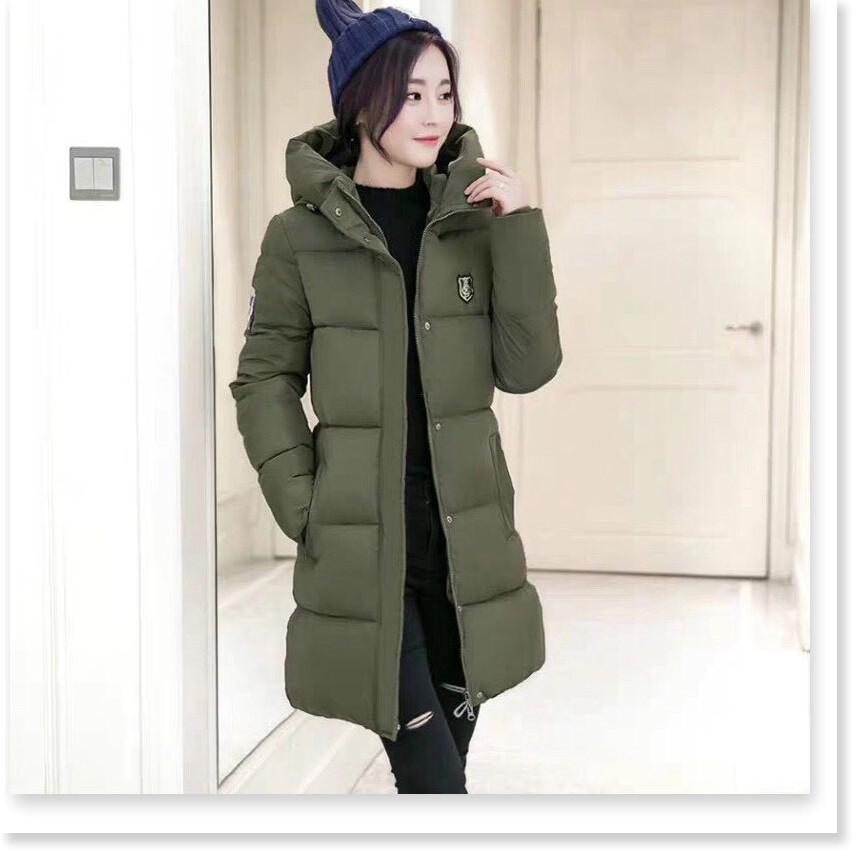 ÁO KHOÁC PHAO NỮ DÁNG DÀI 3 LỚP CÓ NÓN THỜI TRANG BAO ẤM ÁP CHO MÙA ĐÔNG NĂM NAY LANA FASHION