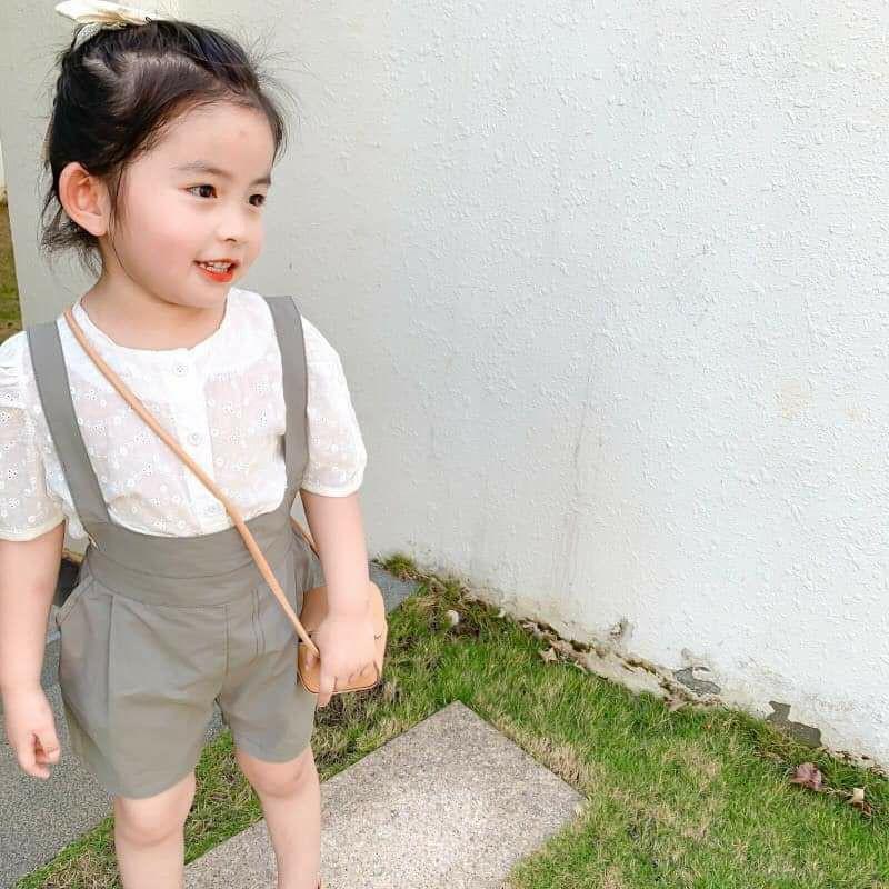 SET YẾM ÁO TRẮNG THÊU HOA ĐỤC LỖ