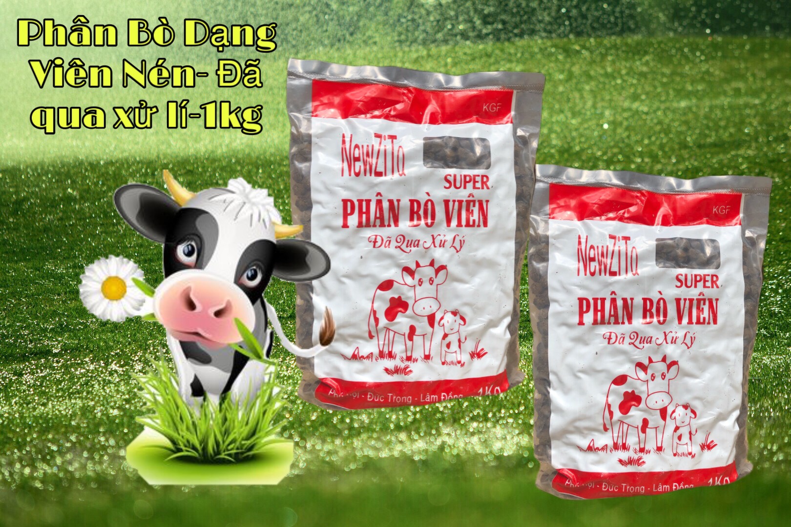 Phân Bò Dạng Viên Nén- Đã qua xử lí-1kg