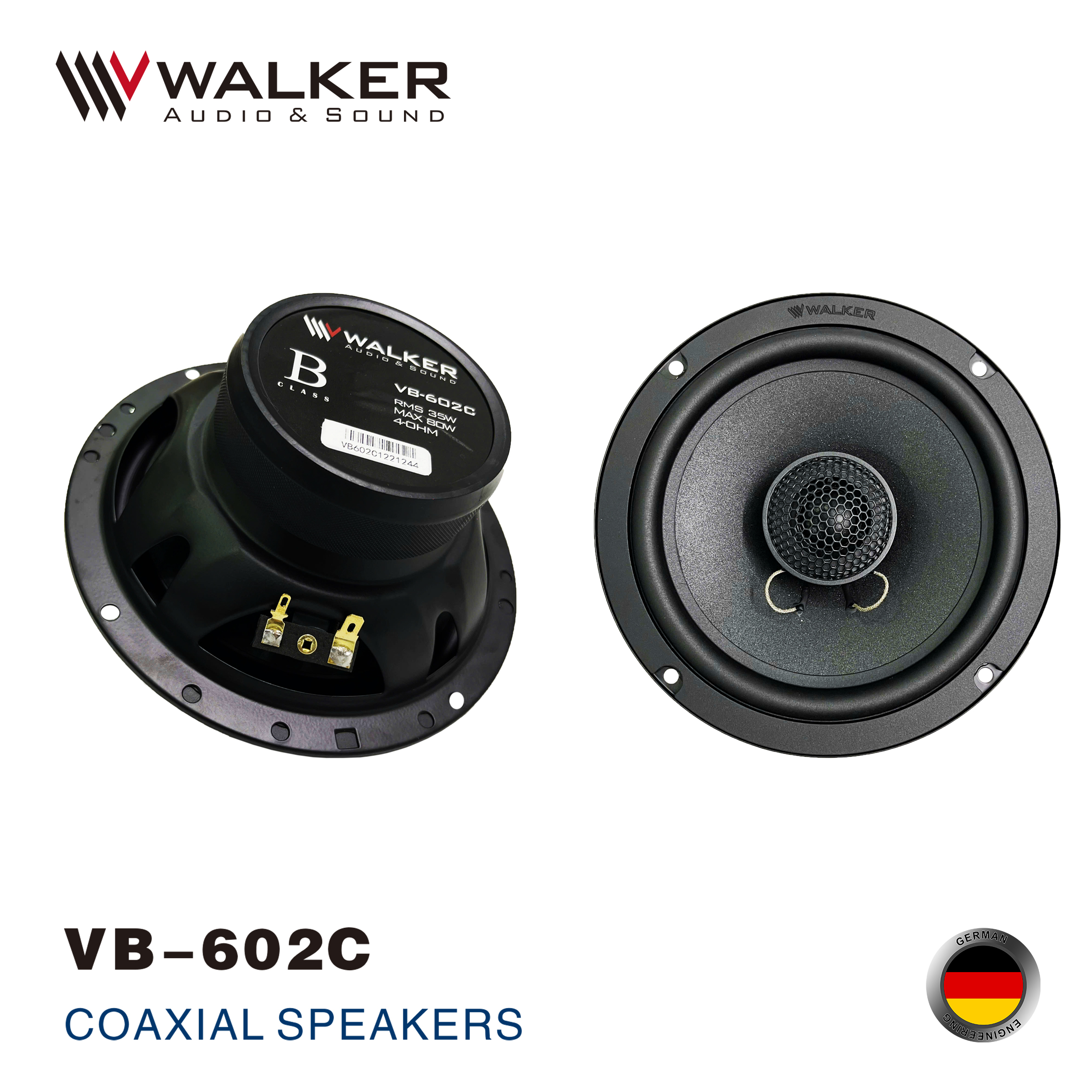 Loa toàn dải Walker 602C Loa cánh Ô tô đẳng cấp Thương Hiệu Đức chuyên dụng gắn cho xe hơi