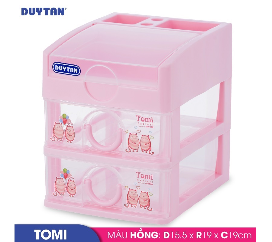 Tủ nhựa Duy Tân Tomi nhỏ 3 ngăn - 32192 - Giao màu ngẫu nhiên - Hàng chính hãng