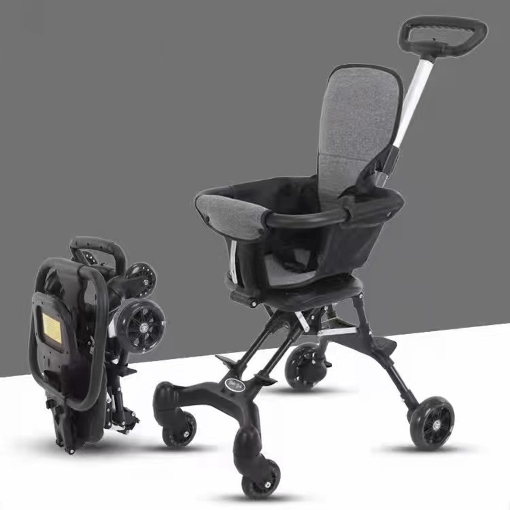 Xe Đẩy Gấp Gộn Đảo Chiều Cao Cấp Hỗ Trợ Bé Đi Du Lịch