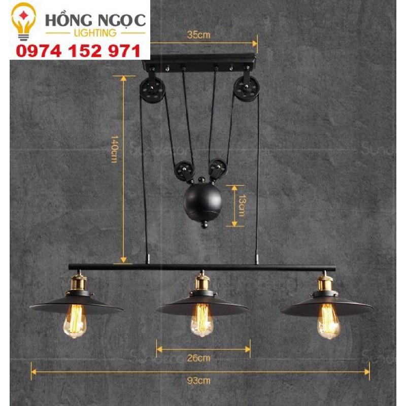 Đèn thả ròng rọc - đèn thả cafe