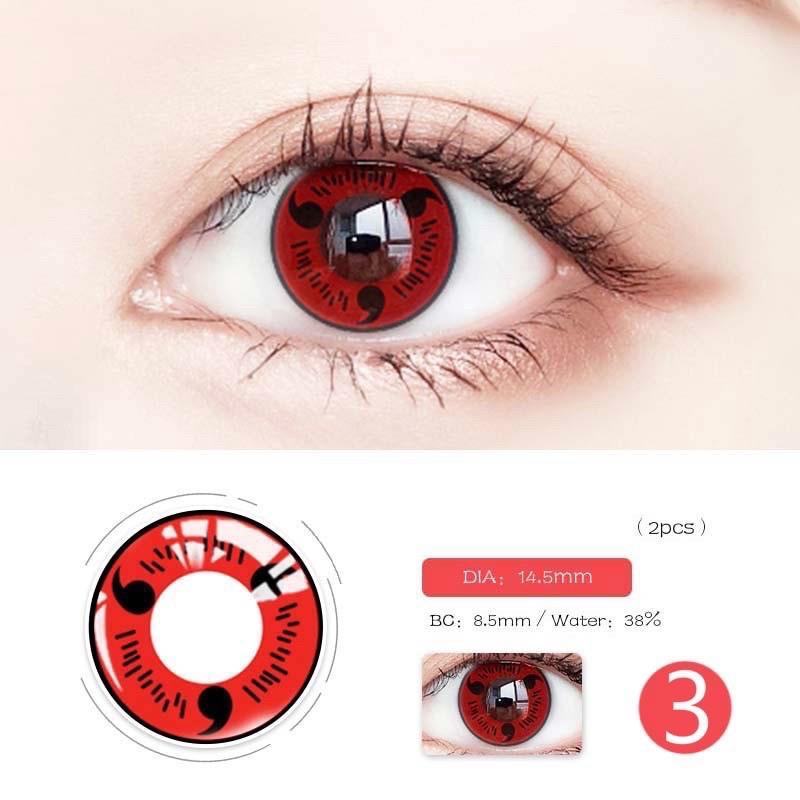 1 Đôi Áp tròng cosplay Naruto saringan 14.0MM - Kính Áp Tròng FAIRY SHOP CONTACT LENS