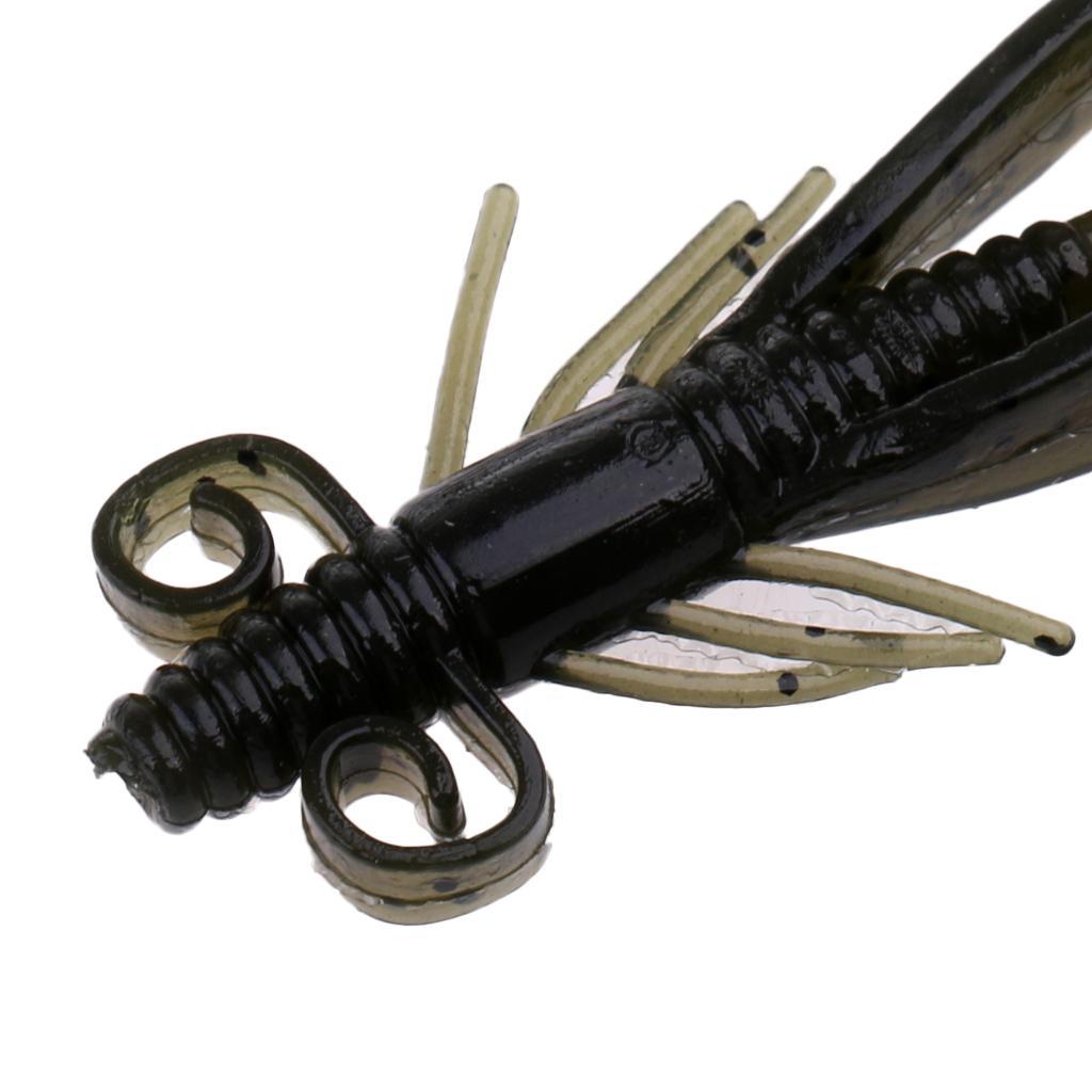 20pcs Soft Shrimp Sea Fishing Lures Tackle Crankbaits Bait Minnow Bait Green