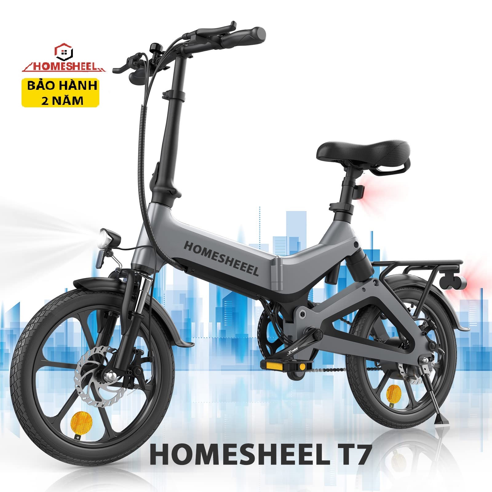 Xe Đạp Điện Gấp Gọn Homesheel T7 chính hãng ( bảo hành 2 năm)