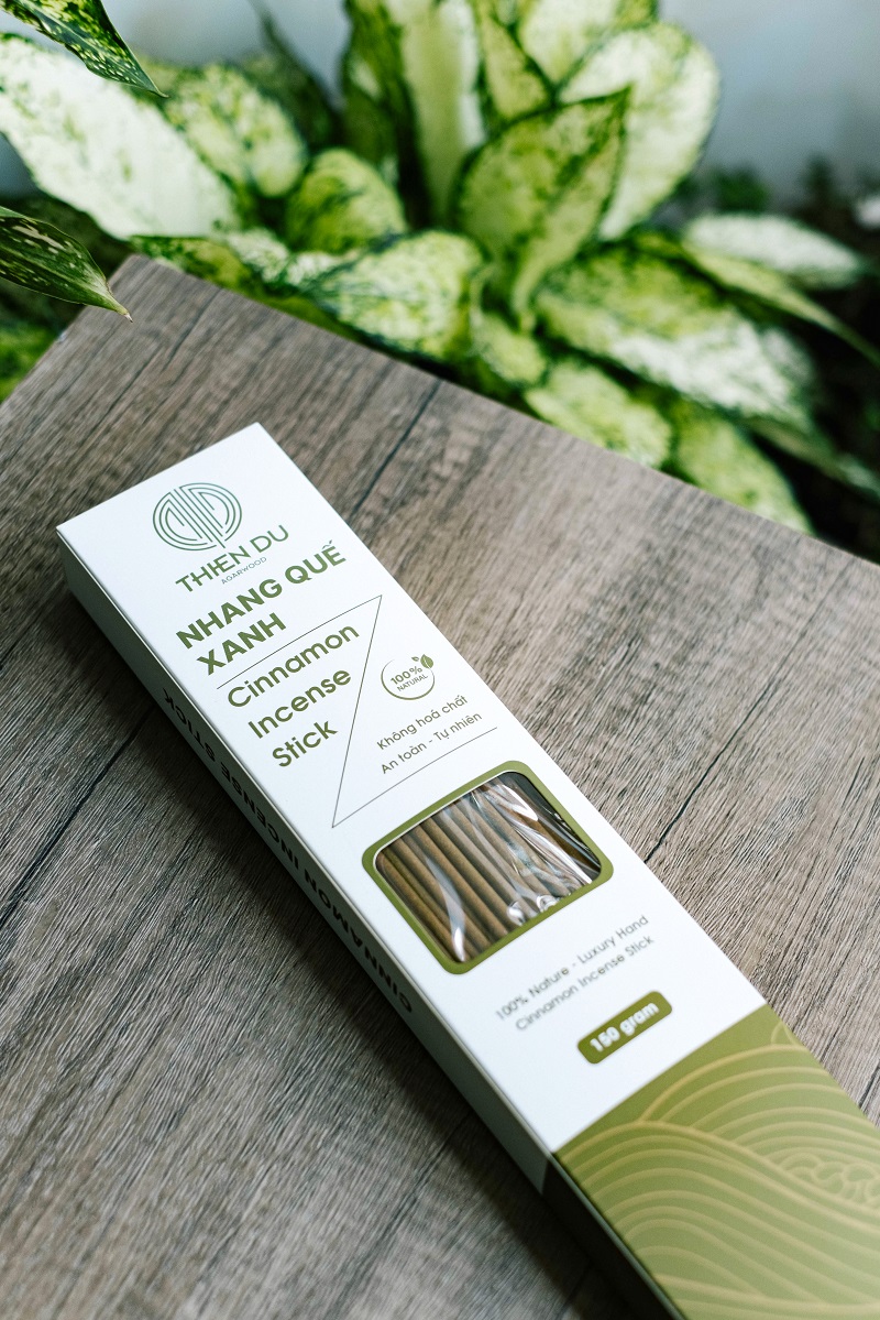 Nhang Lá Quế - Cinnamon Incense Stick - An Toàn Tuyệt Đối, Không Độc Hại, Ít Khói - Thiên Du Agarwood